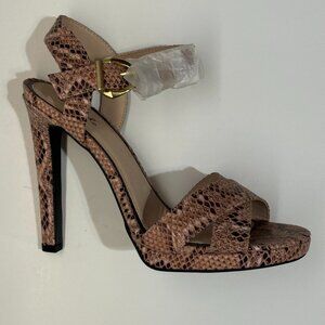 Qupid Snake Print High Heels (New)